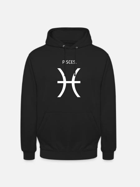 Pisces Horoscope Zodiac Sign - Unisex Hoodie - black