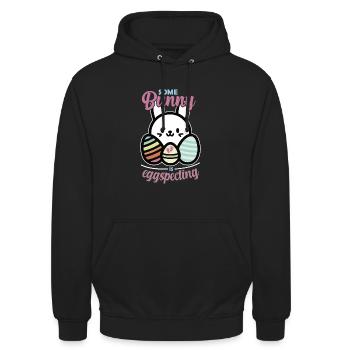 Easter Pregnancy Anouncement Easter Eggs - Unisex Hoodie - black - Front - Alina (178cm) & Michal (187cm)