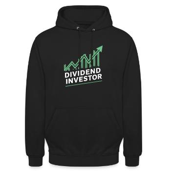 Lustige finanzielle Unabhängigkeit von Dividendeninvestoren - Unisex Hoodie - Schwarz - Vorne - Alina (178cm) & Michal (187cm)