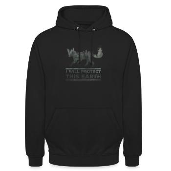 Forest Environmental Protection Protection Conservation Gift - Unisex Hoodie - black - Front - Alina (178cm) & Michal (187cm)