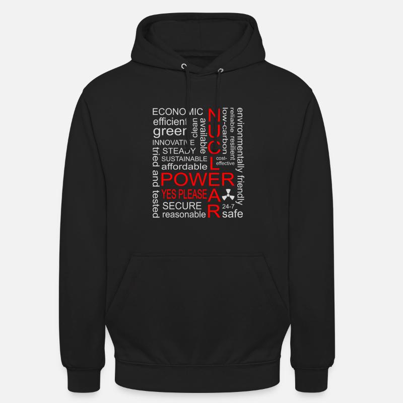 Atomkraft, Ja bitte, Kernenergie - Unisex Hoodie - Schwarz