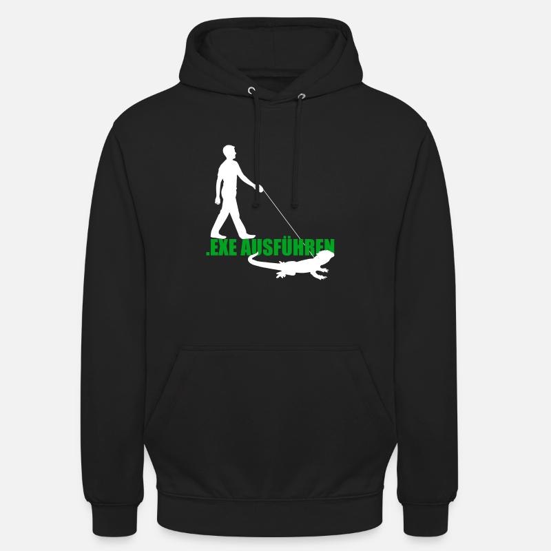 EXE ausführen Informatiker Programmierer Admin - Unisex Hoodie - Schwarz
