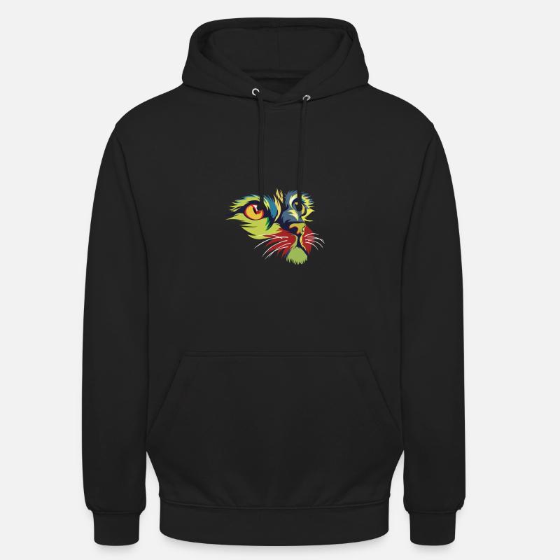 Rainbow Cat - Design Premium - Sweat-shirt à capuche unisexe - noir