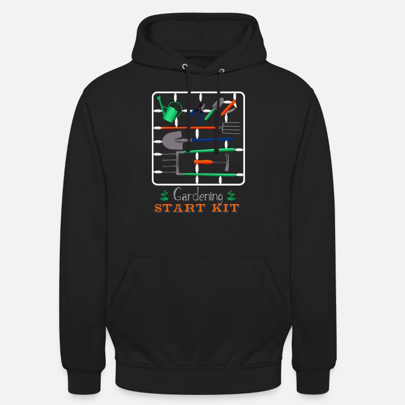 Gardening start kit - Sweat-shirt à capuche unisexe - noir
