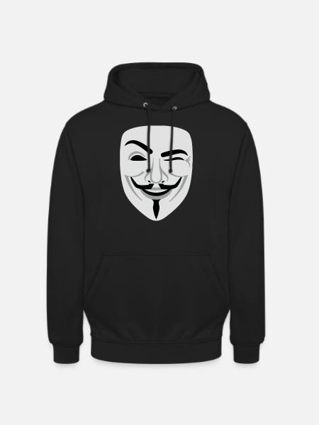 Fun Anonymous Guy Fawkes - Unisex Hoodie - black