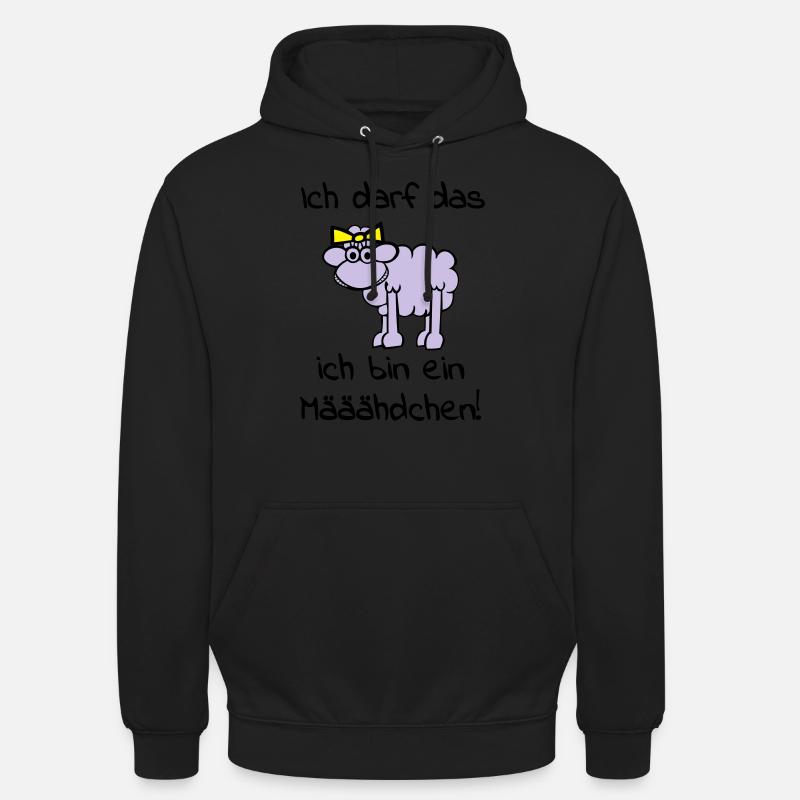 maeaeaehdchen_darf_das_3f - Sweat-shirt à capuche unisexe - noir