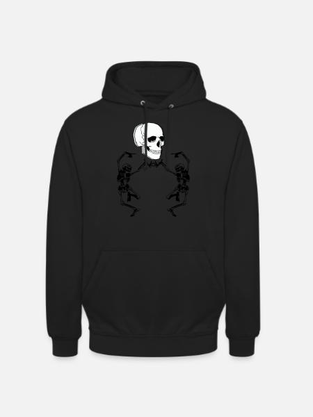 Mann skellete - Unisex Hoodie - Schwarz