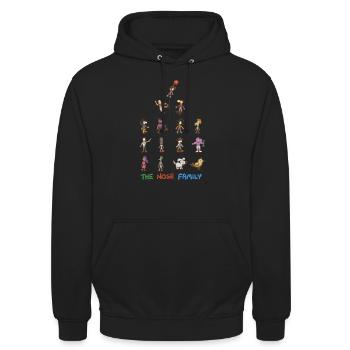 All in one with outline - Unisex Hoodie - black - Front - Alina (178cm) & Michal (187cm)