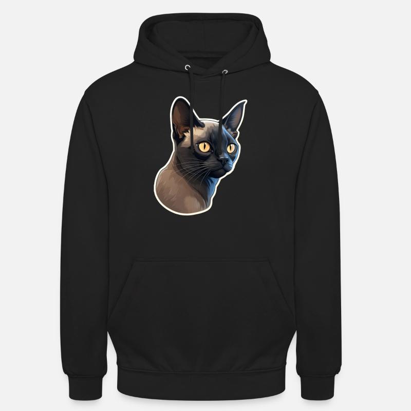 Chat birman - Sweat-shirt à capuche unisexe - noir