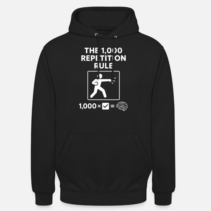 Règle des 1000 répétitions - Sweat-shirt à capuche unisexe - noir