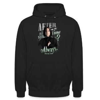 Harry Potter Serverus Snape Always. - Unisex Hoodie - Schwarz - Vorne - Alina (178cm) & Michal (187cm)