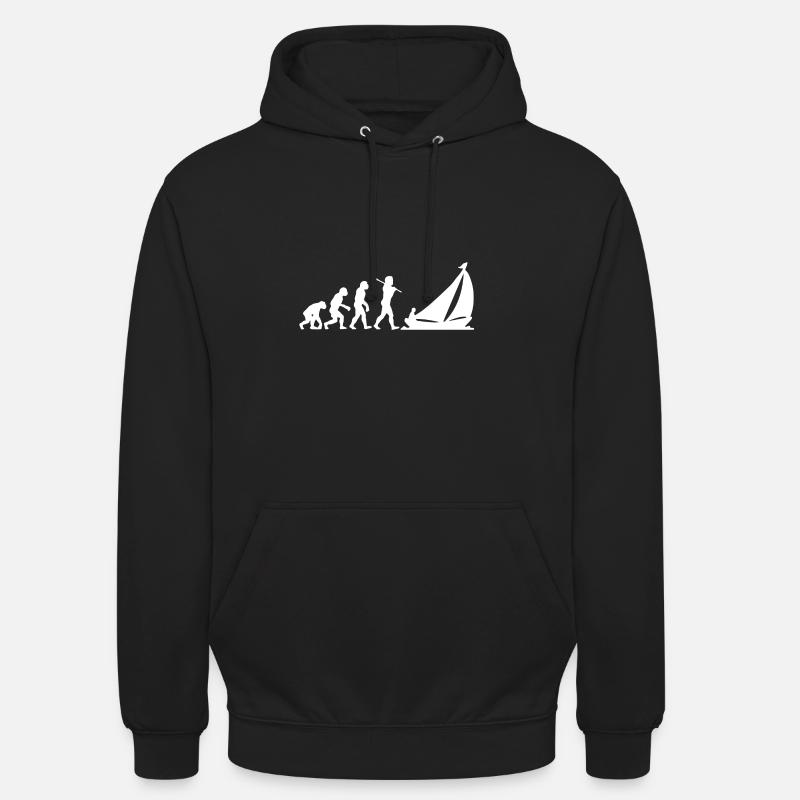 Evolution Sailing - Voile - Chemise - Sweat-shirt à capuche unisexe - noir