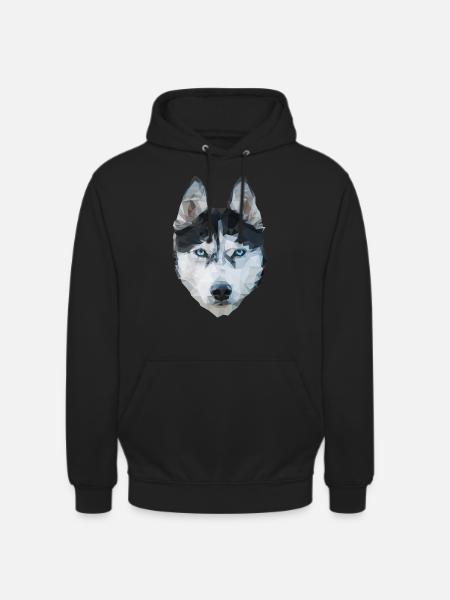 husky - Sweat-shirt à capuche unisexe - noir