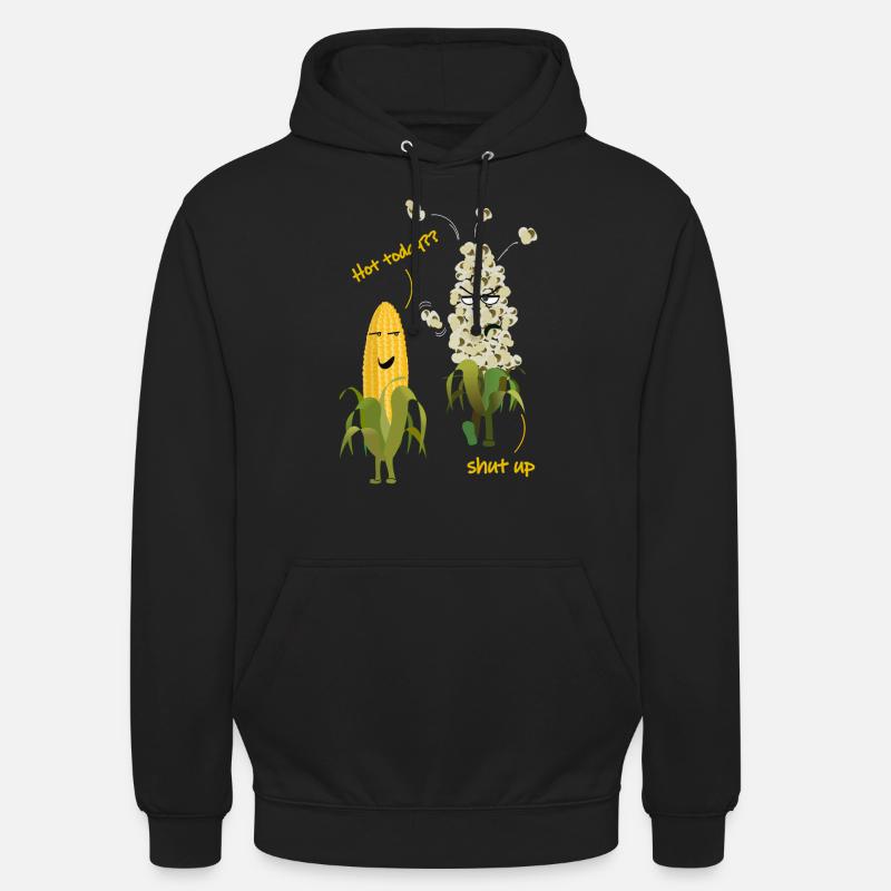 Maïs soufflé par temps chaud été - Sweat-shirt à capuche unisexe - noir