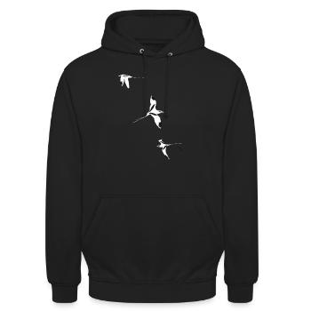 Pailles en queue, île de la Réunion - Sweat-shirt à capuche unisexe - noir - Devant - Alina (178cm) & Michal (187cm)