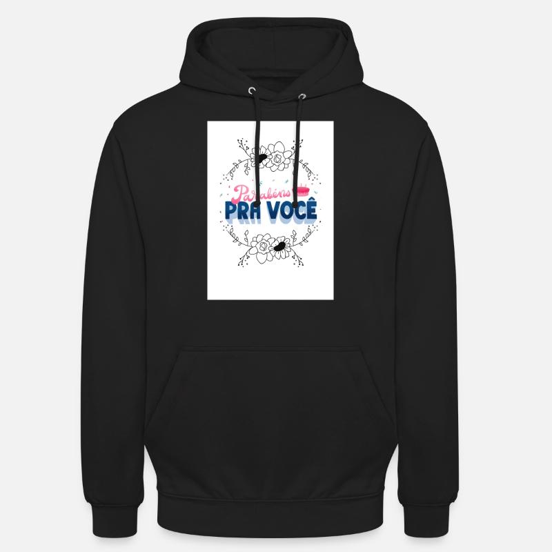 Pra Voce - Sweat-shirt à capuche unisexe - noir