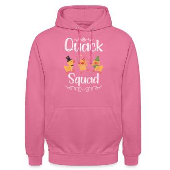 Duckling Bathing Duck Bathtub - Unisex Hoodie - pink - Front - Alina (178cm) & Michal (187cm)