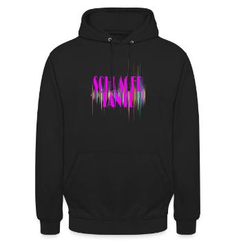 SCHLAGERTANTE - Unisex Hoodie - Schwarz - Vorne - Alina (178cm) & Michal (187cm)