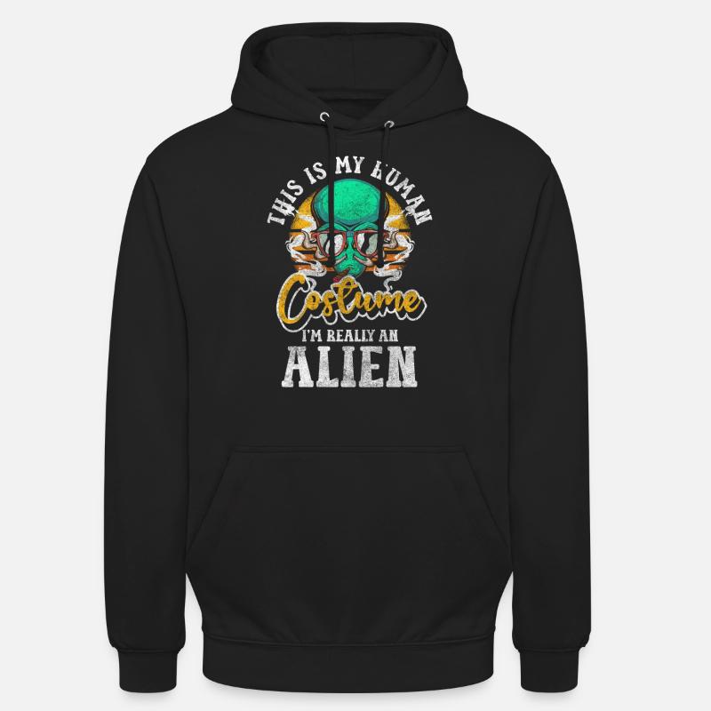 Ufo Erdling Astronaut - Unisex Hoodie - Schwarz