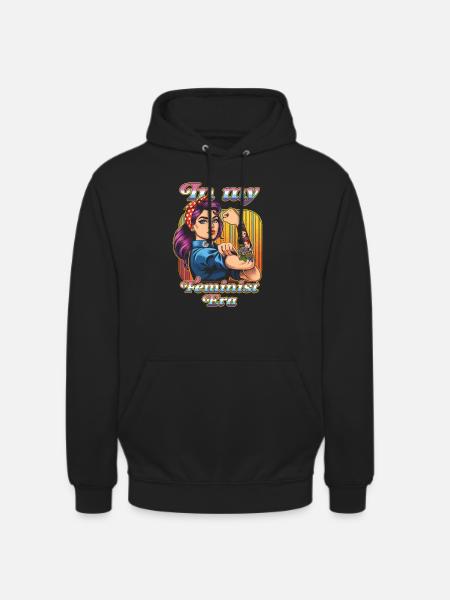 À mon époque féministe - Sweat-shirt à capuche unisexe - noir