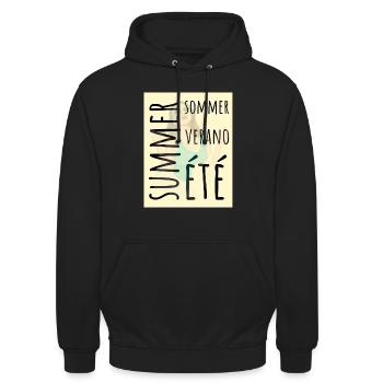 summer international - Unisex Hoodie - Schwarz - Vorne - Alina (178cm) & Michal (187cm)