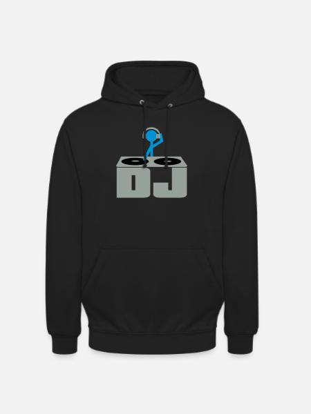 DJ - Sweat-shirt à capuche unisexe - noir
