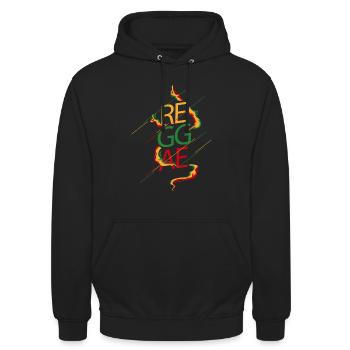 Reggae - Unisex Hoodie - Schwarz - Vorne - Alina (178cm) & Michal (187cm)