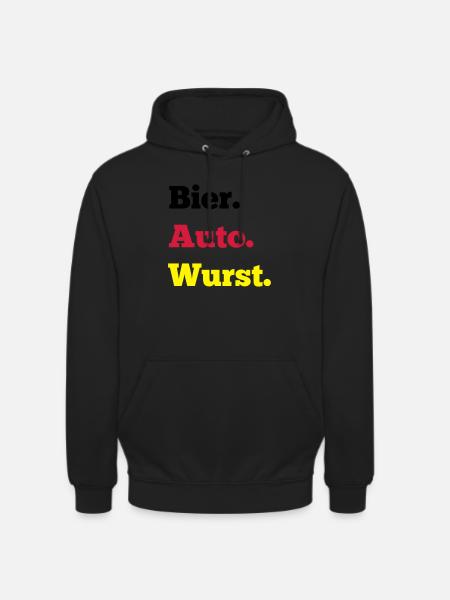 Bier Auto Wurst - Unisex Hoodie - Schwarz