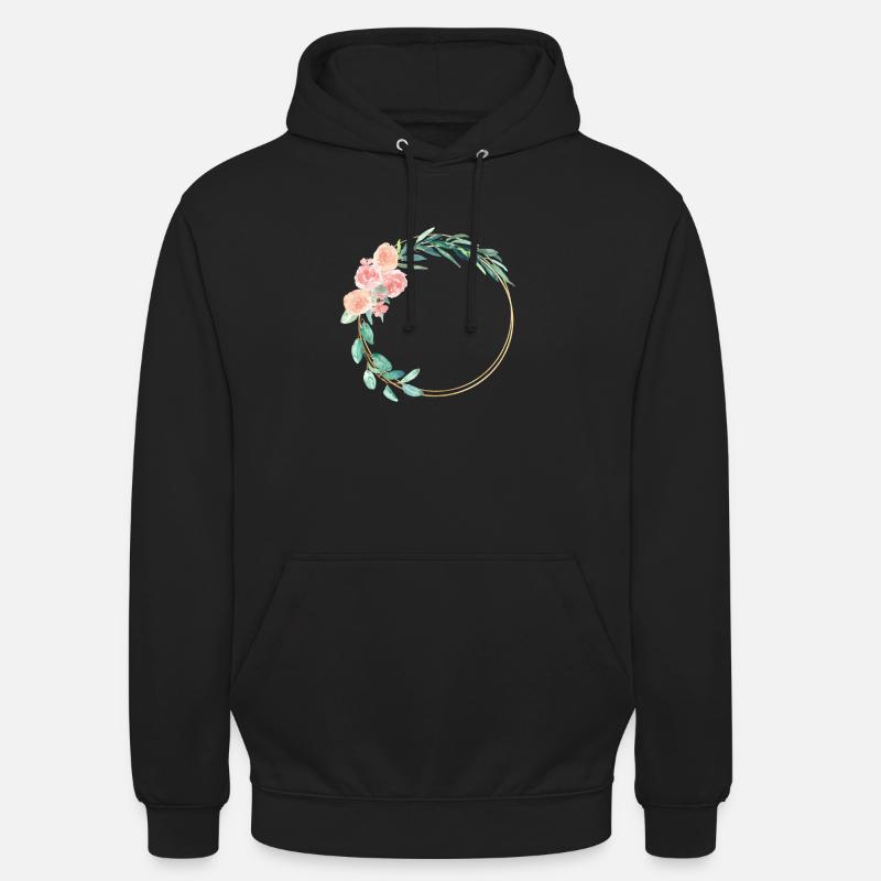 spring_wreath - Sweat-shirt à capuche unisexe - noir