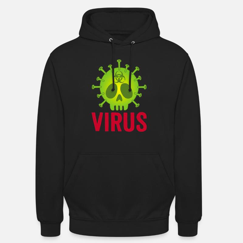 Todeskopf Virus - Unisex Hoodie - Schwarz