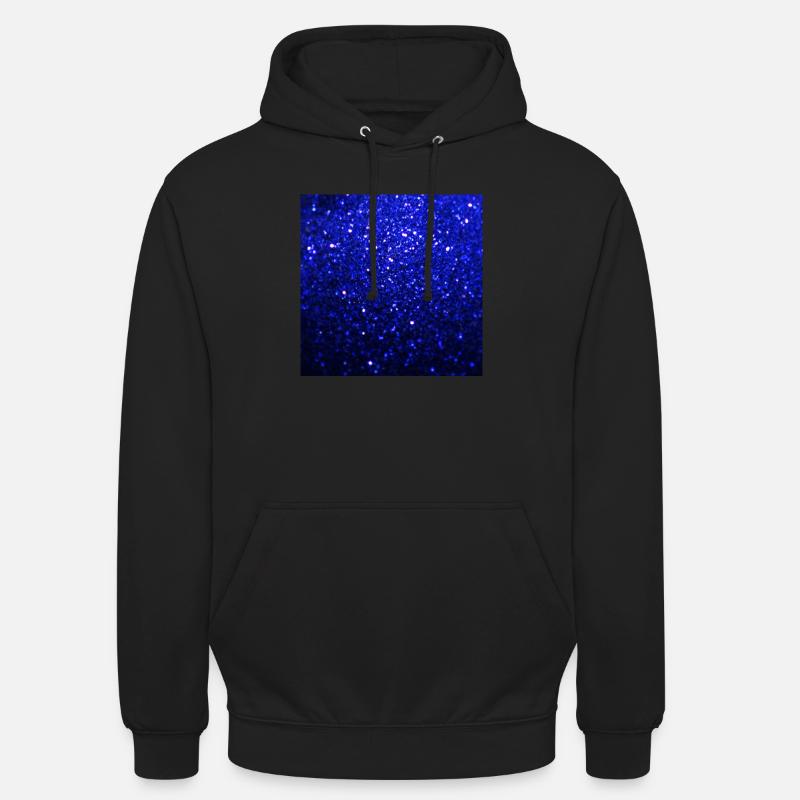 Funkelnde dunkelblaue Glitter - Unisex Hoodie - Schwarz