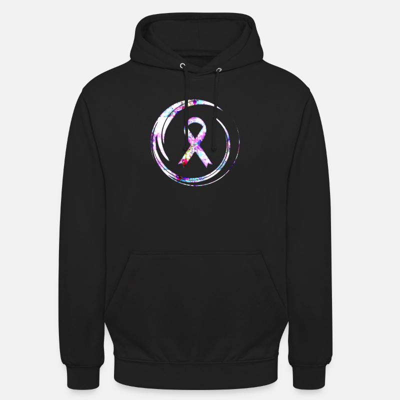 Cancer du sein - Sweat-shirt à capuche unisexe - noir