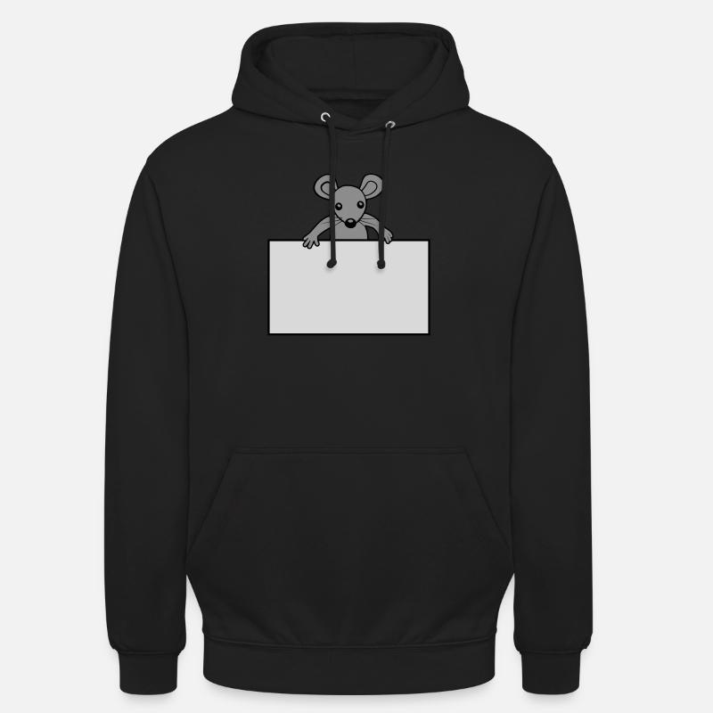 Souris avec bouclier - Sweat-shirt à capuche unisexe - noir