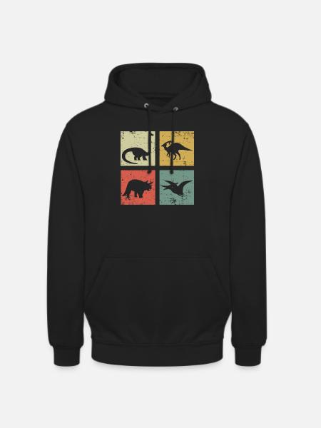vier Dinosaurier - Unisex Hoodie - Schwarz