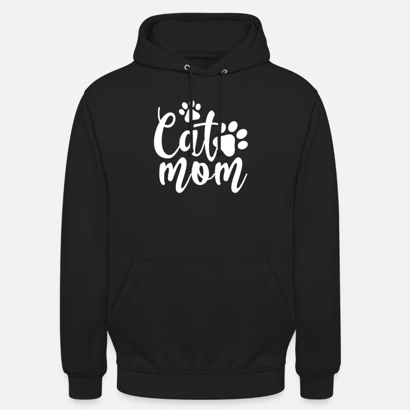 MAMAN CHAT - Sweat-shirt à capuche unisexe - noir