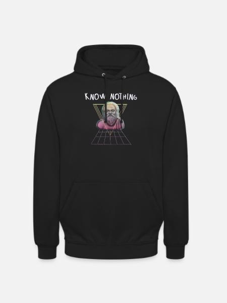 Know Nothing Socrates Vaporwave - Unisex Hoodie - black