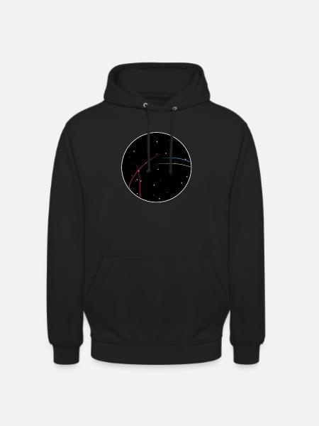 Space Lines - Unisex Hoodie - Schwarz