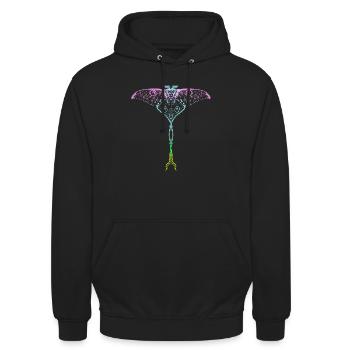 Comet Butterfly Butterfly - Unisex Hoodie - black - Front - Alina (178cm) & Michal (187cm)