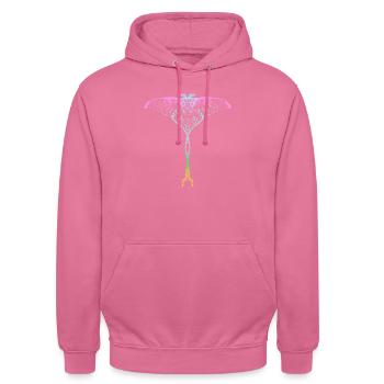 Comet Butterfly Butterfly - Unisex Hoodie - pink - Front - Alina (178cm) & Michal (187cm)