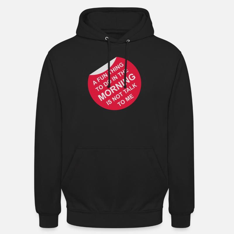ne me parle pas - Sweat-shirt à capuche unisexe - noir