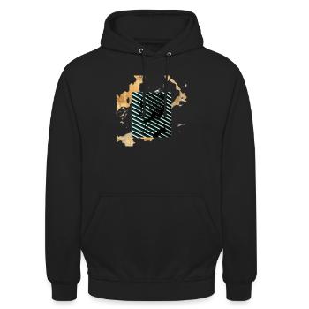 Griechisches Design - Unisex Hoodie - Schwarz - Vorne - Alina (178cm) & Michal (187cm)