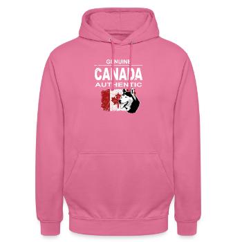 Maple Leaf - Huskies - Canada - Sweat-shirt à capuche unisexe - rose - Devant - Alina (178cm) & Michal (187cm)