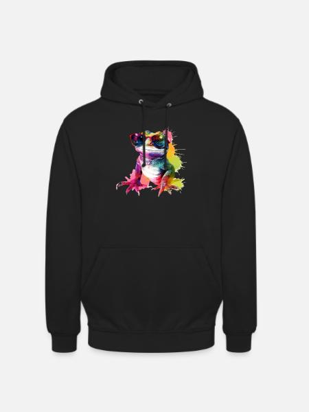 Rako die Eidechse - Unisex Hoodie - Schwarz
