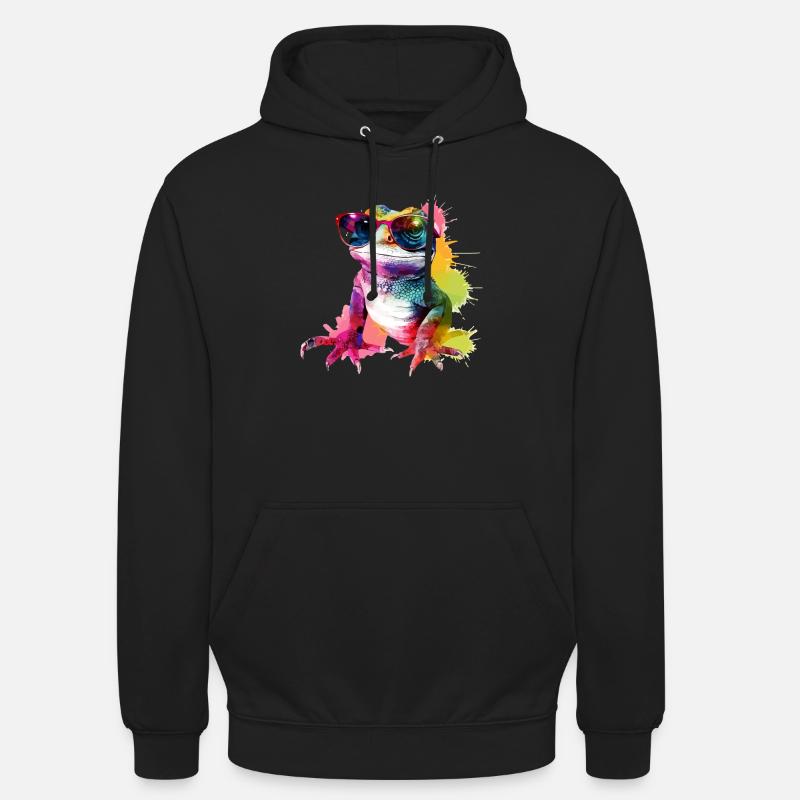 Rako le lézard - Sweat-shirt à capuche unisexe - noir