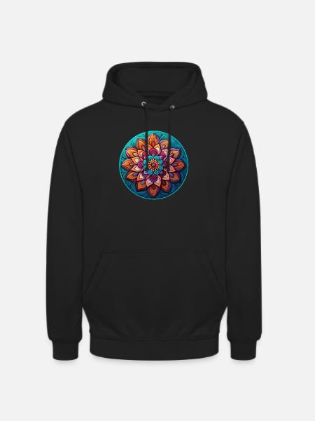Mandala Blossom Relaxation - Unisex Hoodie - black