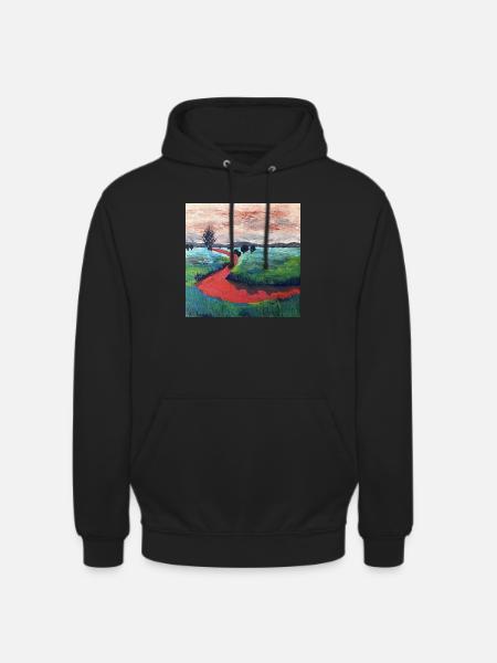 roter Flussverlauf - Unisex Hoodie - Schwarz