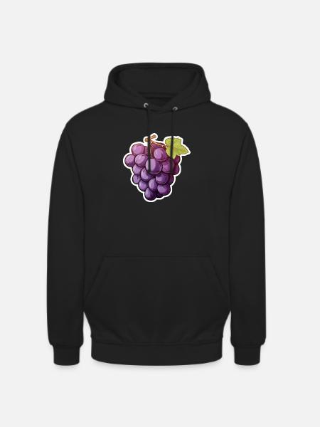 Weintraube oder dunkle Rebe - Unisex Hoodie - Schwarz