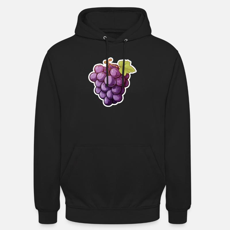 Raisins ou vigne foncée - Sweat-shirt à capuche unisexe - noir