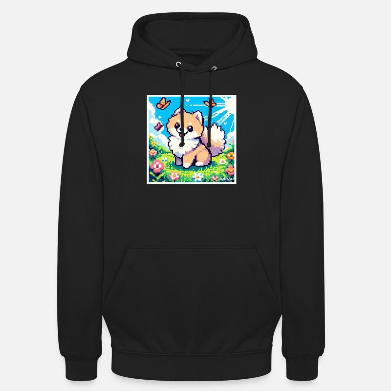 Pixel Pom - Sweat-shirt à capuche unisexe - noir