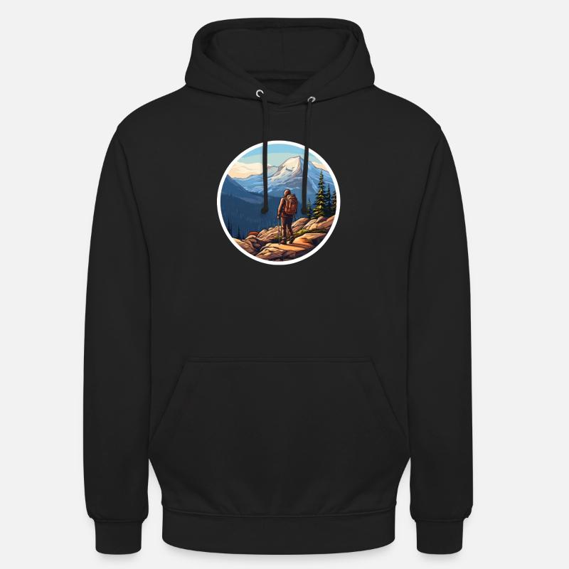 Balade ou randonnée - Sweat-shirt à capuche unisexe - noir
